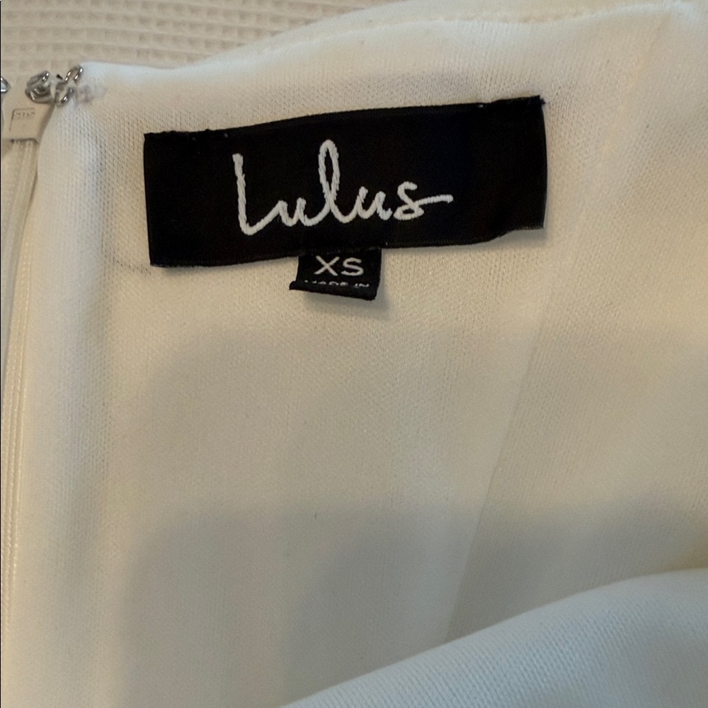 Lulu's Classic Glam White Off Shoulder Bodycon Dress Size XS NWT - Picture 5 of 15